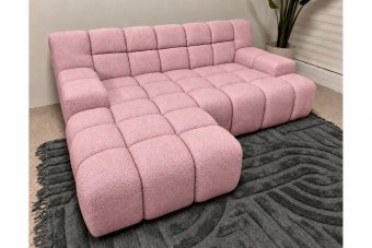 Loungebank Tiel in roze – kleurimpressie