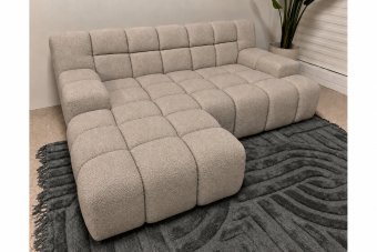 Loungebank Tiel in taupe – kleurimpressie