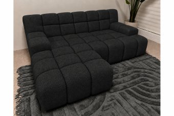 Loungebank Tiel in zwart – kleurimpressie