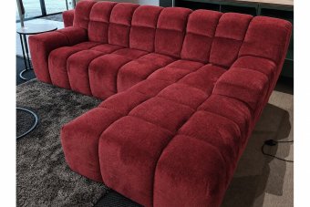 Loungebank Tynaarlo in rood – kleurimpressie