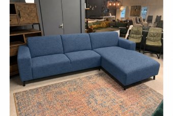 Maarssen 2 Zits + Longchair in blauw – kleurimpressie
