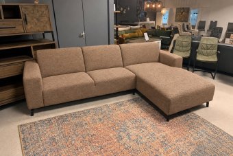 Maarssen 2 Zits + Longchair in bruin – kleurimpressie