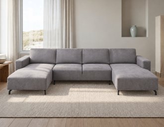 Taupe bank Maarssen · Longchair + 2 Zits + Longchair 324cm – A-meubel