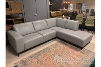 Maarssen Ottomaan in leer – materiaalimpressie