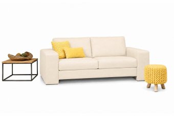 Maassluis 2 Zits Bank (Arm Klein 17cm) in creme – kleurimpressie