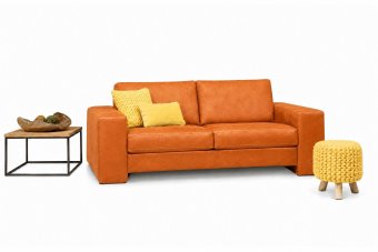 Maassluis 2 Zits Bank (Arm Klein 17cm) in oranje – kleurimpressie