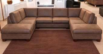 Taupe bank Maassluis · Ottomaan + 2 Zits + Ottomaan 306cm – A-meubel