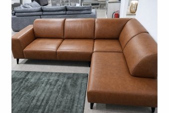 Maastricht Ottomaan in leer – materiaalimpressie