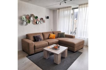 Malden 2 Zits + Longchair Klein in bruin – kleurimpressie