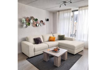Malden 2 Zits + Longchair Klein in creme – kleurimpressie