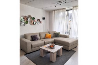 Malden 2 Zits + Longchair Klein in taupe – kleurimpressie