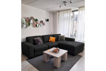 Malden 2 Zits + Longchair Klein in zwart – kleurimpressie