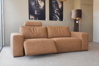 Marle 2 zits (1x Relax VSL Incl. 1X Hoofdsteun) in cognac – kleurimpressie