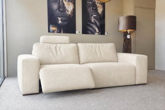 Marle 2 zits (1x Relax VSL Incl. 1X Hoofdsteun) in creme – kleurimpressie