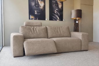 Marle 2 zits (1x Relax VSL Incl. 1X Hoofdsteun) in taupe – kleurimpressie