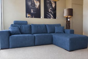 Marle Longchair in blauw – kleurimpressie