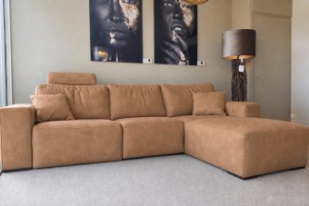 Marle Longchair in cognac – kleurimpressie