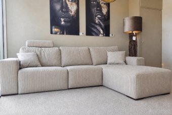 Marle Longchair in ribstof – materiaalimpressie