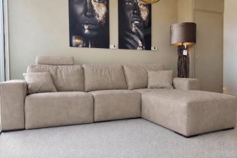 Marle Longchair in taupe – kleurimpressie