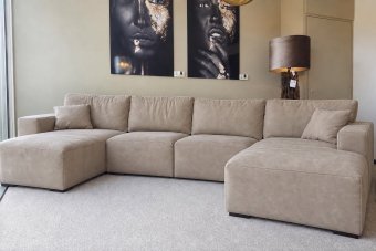 Marle Longchair + 2 Zits + Longchair in taupe – kleurimpressie