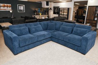 Merselo 2 + Hoek + 2 Zits in blauw – kleurimpressie