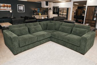 Merselo 2 + Hoek + 2 Zits in groen – kleurimpressie