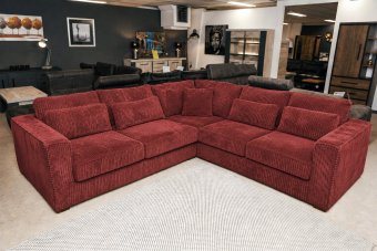 Merselo 2 + Hoek + 2 Zits in rood – kleurimpressie
