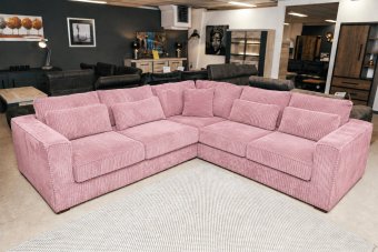 Merselo 2 + Hoek + 2 Zits in roze – kleurimpressie