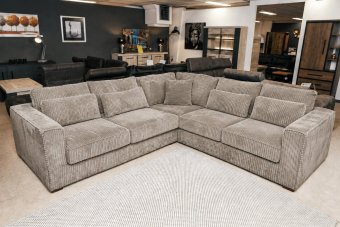 Merselo 2 + Hoek + 2 Zits in taupe – kleurimpressie