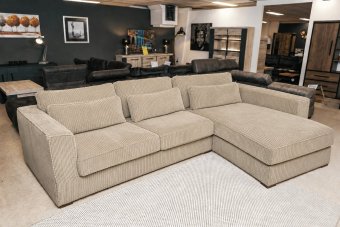 Merselo 2 Zits + Longchair in beige – kleurimpressie