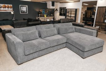 Merselo 2 Zits + Longchair in grijs – kleurimpressie