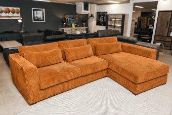 Merselo 2 Zits + Longchair in oranje – kleurimpressie