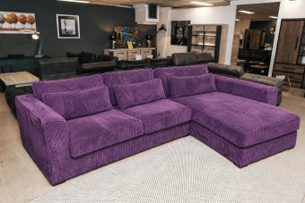 Merselo 2 Zits + Longchair in paars – kleurimpressie