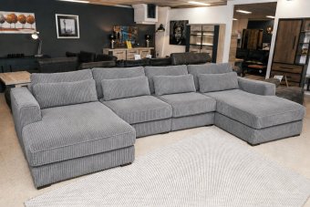Merselo Longchair + 2 + Longchair in grijs – kleurimpressie