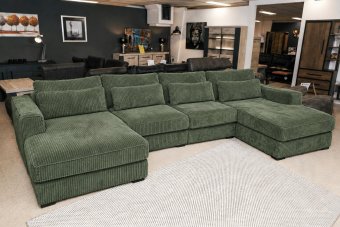 Merselo Longchair + 2 + Longchair in groen – kleurimpressie