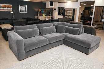 Merselo Ottomaan in velvetstof – materiaalimpressie