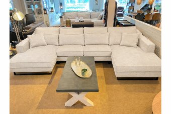 Naaldwijk Longchair + 2 + Longchair in creme – kleurimpressie