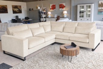 Naarden 2 + Hoek + 2 Zits in creme – kleurimpressie