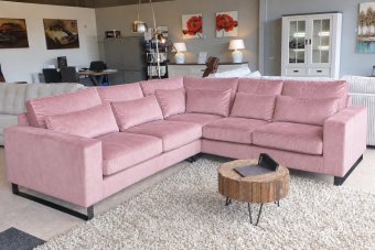Naarden 2 + Hoek + 2 Zits in roze – kleurimpressie