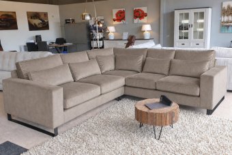 Naarden 2 + Hoek + 2 Zits in taupe – kleurimpressie
