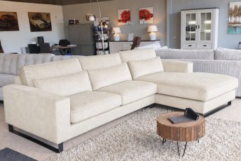Naarden 2 Zits + Longchair in creme – kleurimpressie