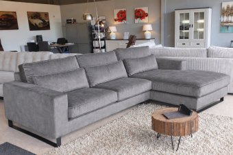 Naarden 2 Zits + Longchair in grijs – kleurimpressie