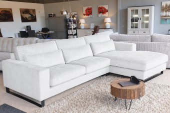 Naarden 2 Zits + Longchair in wit – kleurimpressie