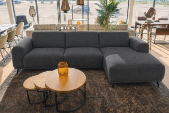Olst 2 Zits + Longchair in antraciet – kleurimpressie