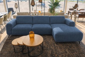 Olst 2 Zits + Longchair in blauw – kleurimpressie