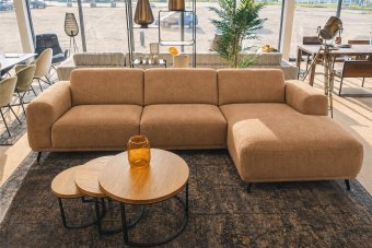 Olst 2 Zits + Longchair in cognac – kleurimpressie