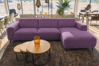 Olst 2 Zits + Longchair in paars – kleurimpressie