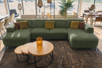 Olst Longchair + 2 Zits + Longchair in groen – kleurimpressie