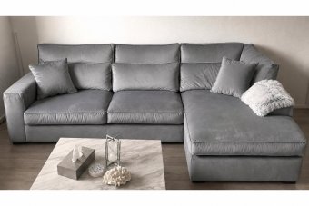 Oudenbosch 2 Zits + Longchair in grijs – kleurimpressie