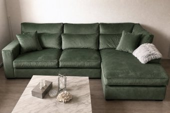 Oudenbosch 2 Zits + Longchair in groen – kleurimpressie